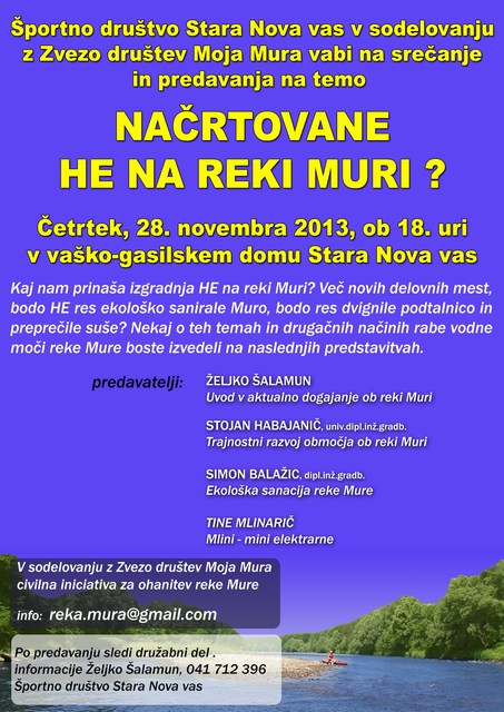 Načrtovane HE na reki Muri?