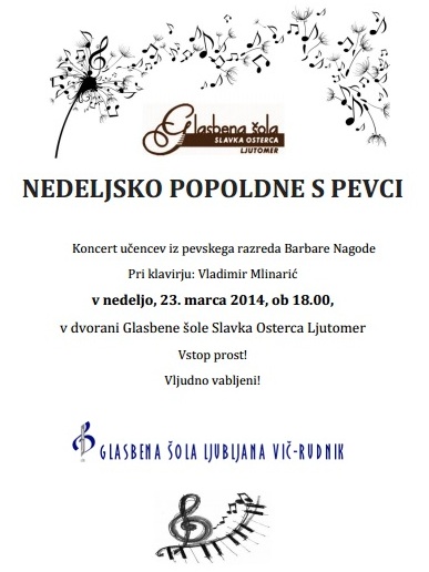 Nedeljsko popldne s pevci