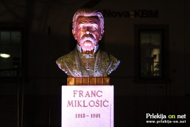 Doprsni kip Franca Miklošiča na Glavnem trgu v Ljutomeru Doprsni kip Franca Miklošiča na Glavnem trgu v Ljutomeru