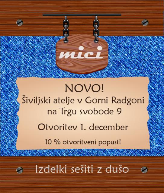 Otvoritev šiviljskega ateljeja Mici unikat