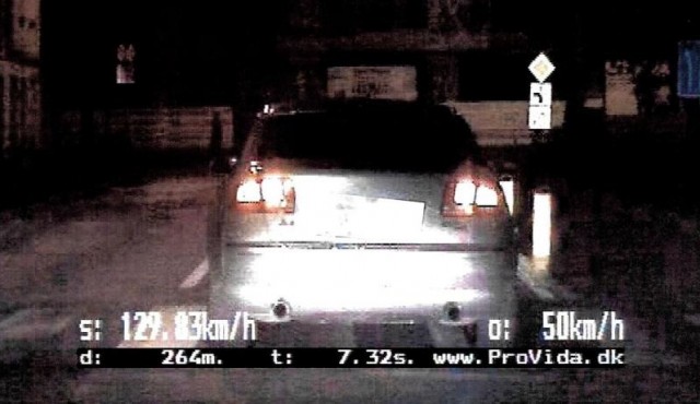 Na razdalji 264 metrov je vozil s povprečno hitrostjo 129,83 km/h, foto: PPP Maribor Na razdalji 264 metrov je vozil s povprečno hitrostjo 129,83 km/h, foto: PPP Maribor