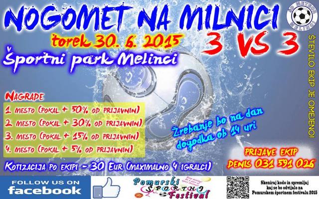 Pomurski športni festival - nogomet na milnici