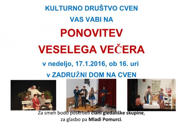PONOVITEV VESELEGA VEČERA