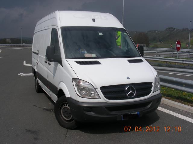 Ukraden sprinter, foto: PU MS Ukraden sprinter, foto: PU MS