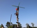 Postavljanje klopotca v Steyerjevem vinogradu