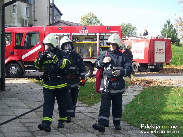 Gasilska vaja v OŠ Veržej