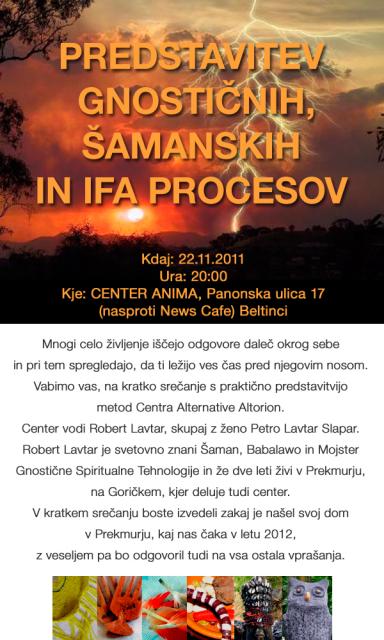 Predstavitev gnostičnih, šamanskih in IFA procesov