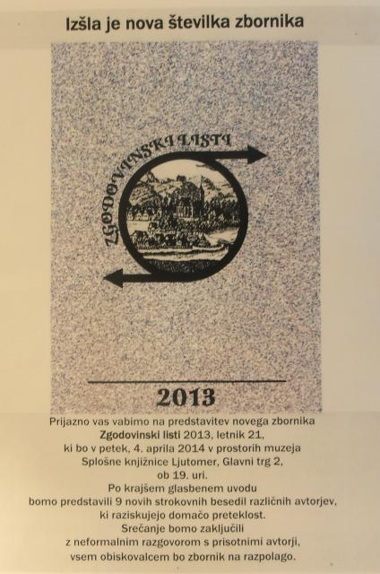 Predstavitev Zgodovinskih listov
