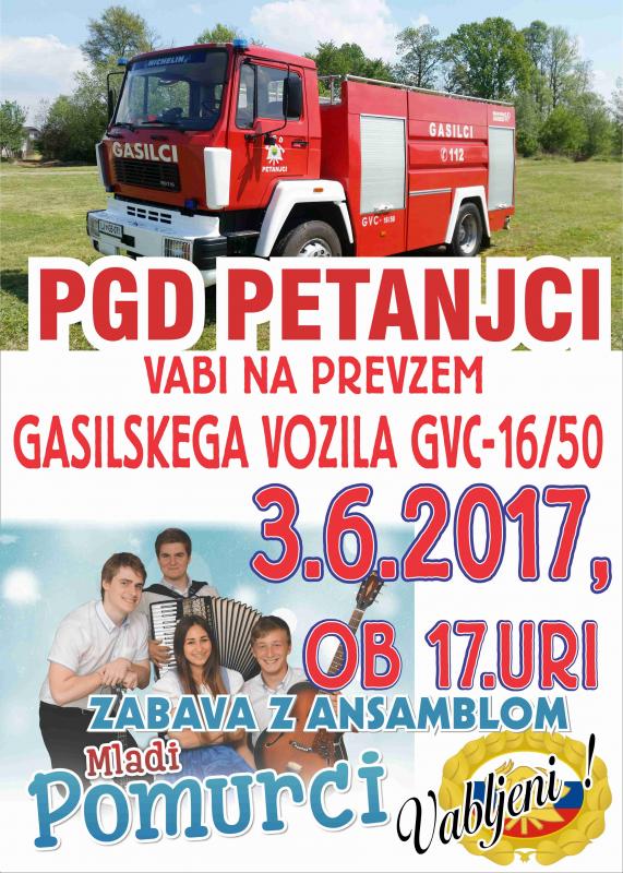 Prevzem gasilskega vozila GVC 16/50