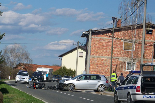 Prometna nesreča v Stročji vasi