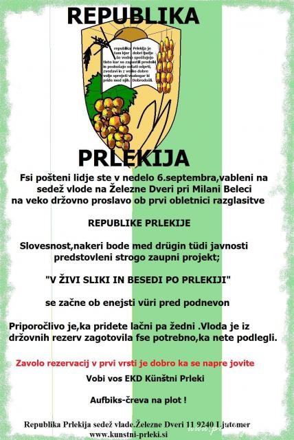 Prva obletnica Republike Prlekije Prva obletnica Republike Prlekije