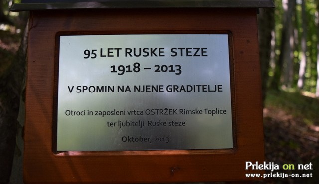 V spomin na graditelje »Ruske steze« V spomin na graditelje »Ruske steze«