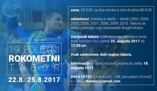 19. poletni rokometni tabor 19. poletni rokometni tabor