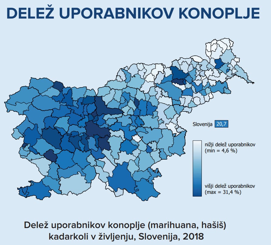 Delež uporabnikov konoplje