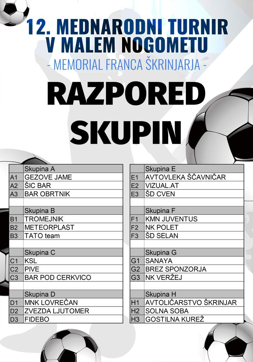 12. mednarodni turnir v spomin na Franca Škrinjarja