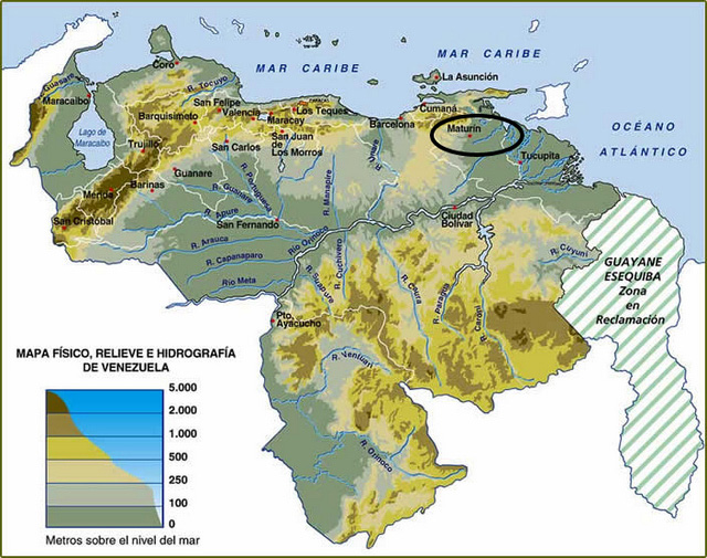 Zemljevid - Orinoco