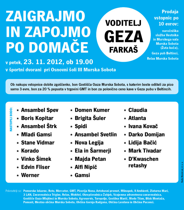 Zaigrajmo in zapojmo po domače