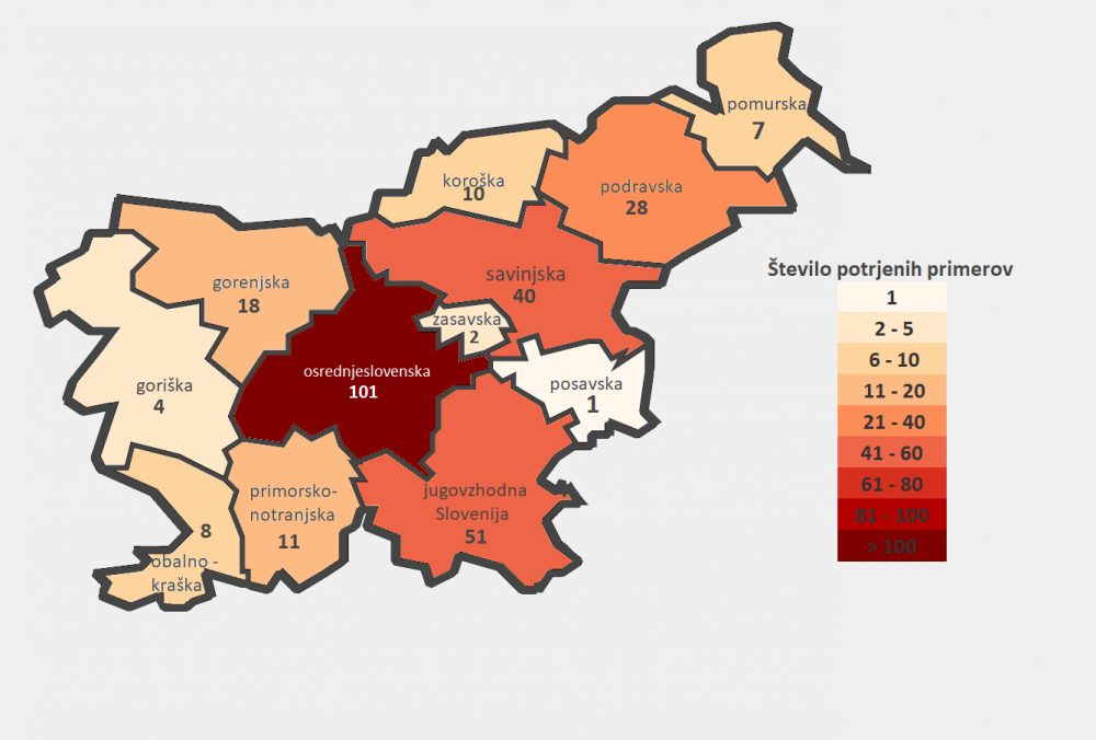 Okuženi koronavirus 18.3.2020