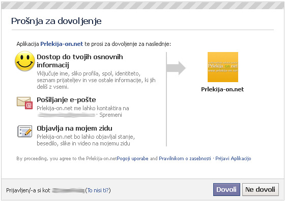 Dostop do aplikacije