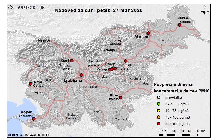 Onesnaženost s PM10 delci