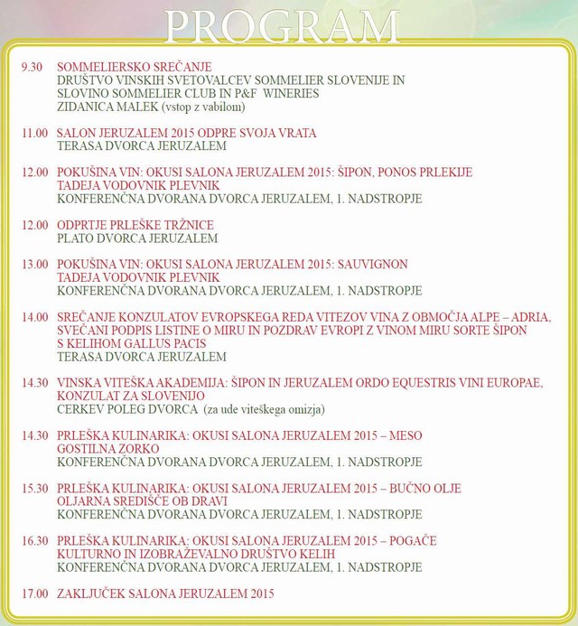 Program 13. Salon Jeruzalem