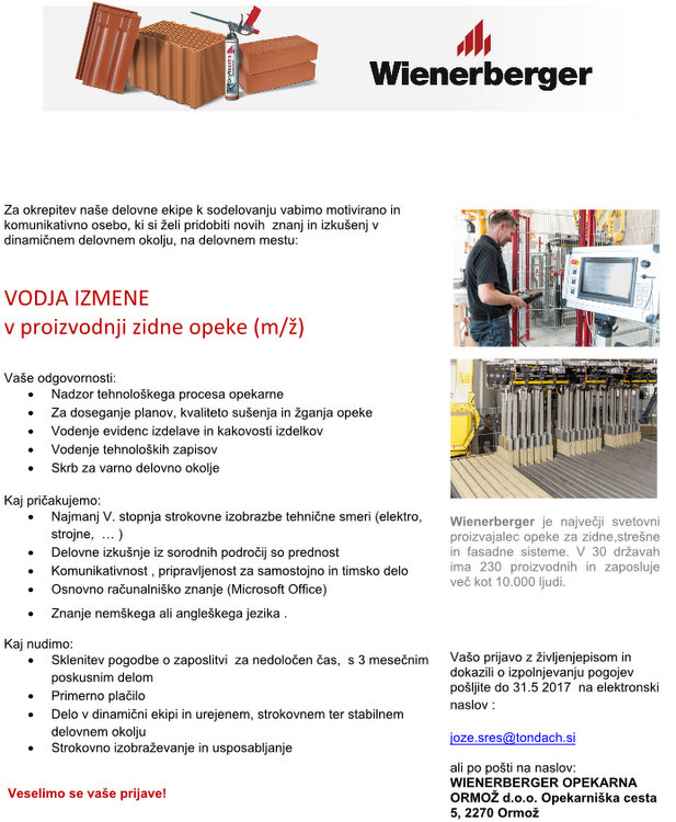 Vodja izmene Vodja izmene