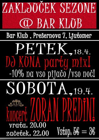 Zaključek Bar Klub