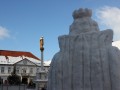 Snežna skulptura kralja Matjaža v Ljutomeru