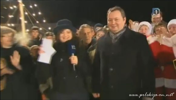 Voditeljica Mateja in župan občine Veržej Slavko Petovar Voditeljica Mateja in župan občine Veržej Slavko Petovar