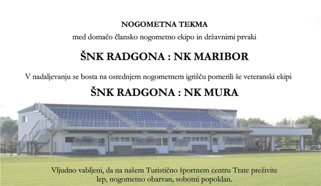 Otvoritev Stadiona Gornja Radgona s športnim dogodkom