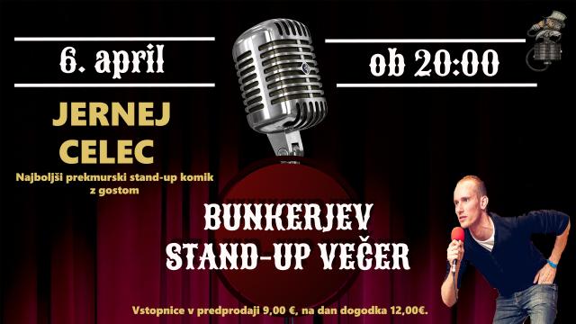 STAND UP večer w/ Jernej Celec // BUNKER M. Sobota
