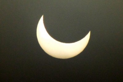 Delni Sončev mrk, kot je v Prlekiji bil viden 4. januarja 2011