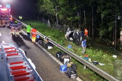 Prometna nesreča na avtocesti, foto: GB Maribor