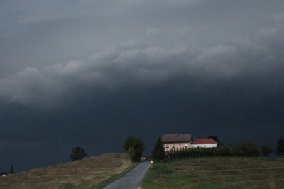 Nevihtni oblaki nad Prlekijo