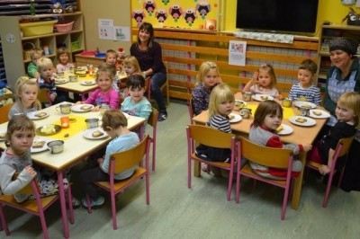 Tradicionalni slovenski zajtrk v vrtcu Mala Nedelja