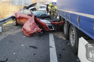 Prometna nesreča na avtocesti A1, Maribor - Šentilj, foto: Gasilska brigada Maribor