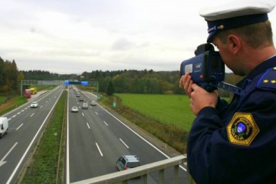 Merjenje hitrosti, foto: policija.si