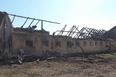 Ogenj je gospodarski objekt uničil, foto: Štajerski tednik