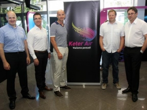 Miran Hrženjak, direktor Keter Air d.o.o., Tom Begovič, Skupina Keter, Denis Bolčina, Skupina Keter, Aleš Železnik, Keter Air d.o.o. in Marjan Kolar, Skupina Keter