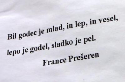 Prvi del literarnega večera bo posvečen velikemu pesniku Francetu Prešernu