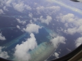 Pogled iz letala na atole ...