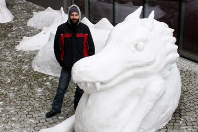 Marko Šijanec predvsem izdeluje v snegu, od letos pa bo imel tudi svoj atelje