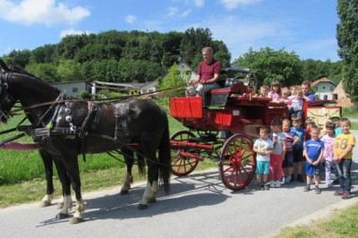 Otroci pri Turistični kmetiji Vrbnjak