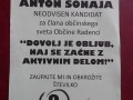 Plakat kandidata Antona Šonaje