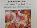 Plakat z napovedjo otvoritve razstave