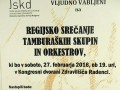 Plakat z vabilom na regijsko srečanje tamburašev