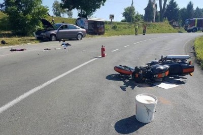 Trčenje je za motorista bilo usodno, foto: PGD Slovenska Bistrica