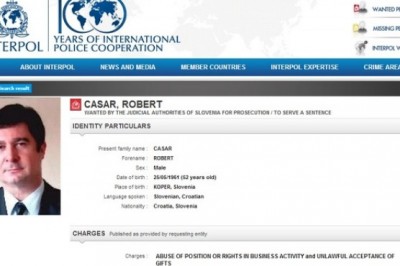 Robert Časar na spletni strani Interpola