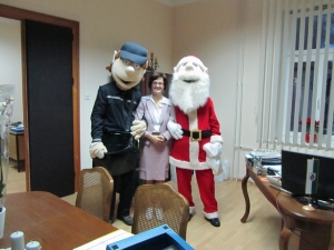 Poštar Pavli in Božiček sta obiskala tudi županjo Olgo Karba