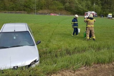Prometna nesreča v Ihovi, foto: PGD Gornja Radgona
